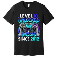 Level 10 Unlocked Awesome Since 2012 10th Birthday Premium T-Shirt