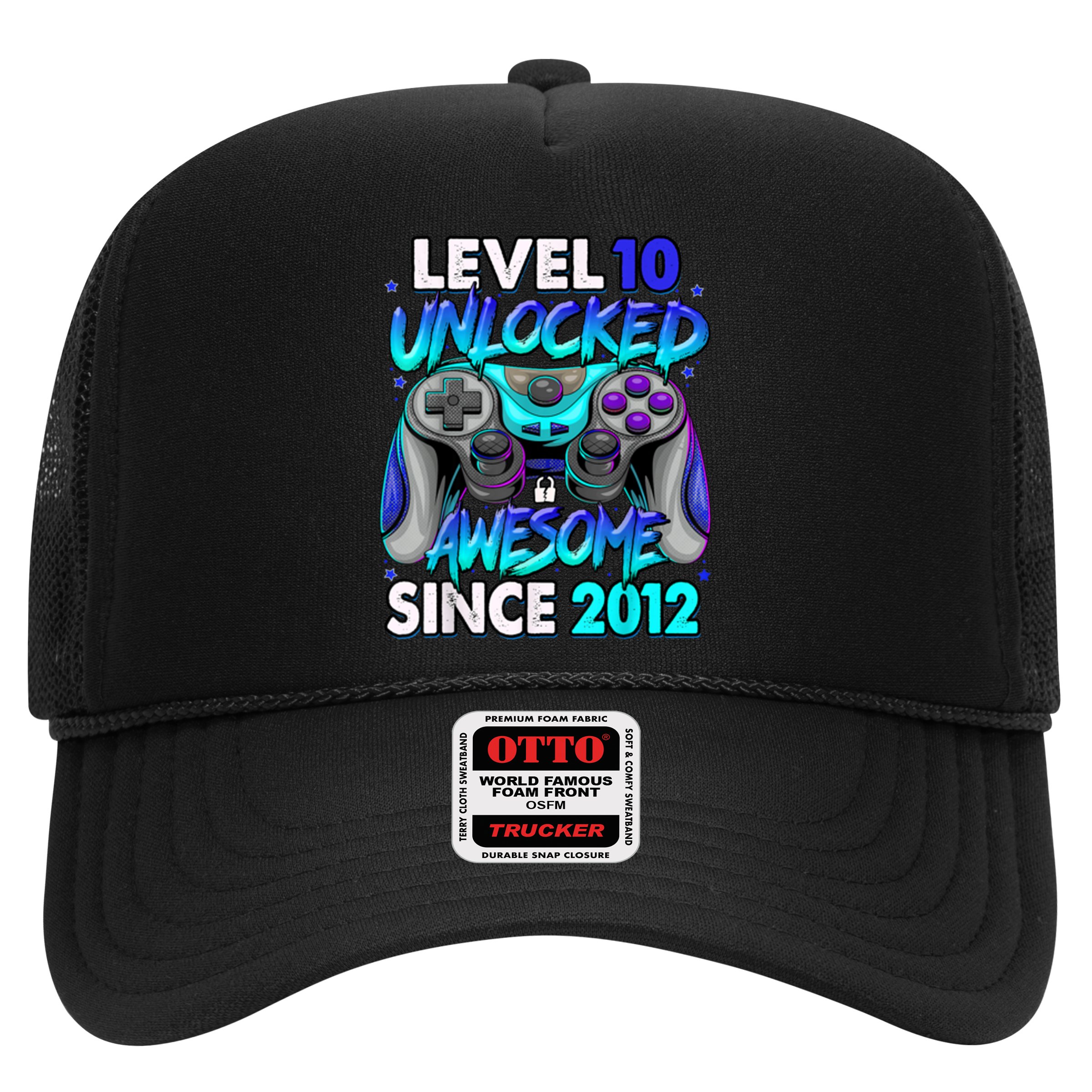 Level 10 Unlocked Awesome Since 2012 10th Birthday Hat