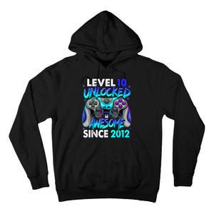 Level 10 Unlocked Awesome Since 2012 10th Birthday Tall Hoodie