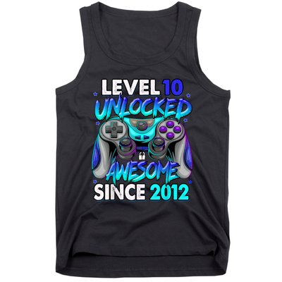 Level 10 Unlocked Awesome Since 2012 10th Birthday Tank Top