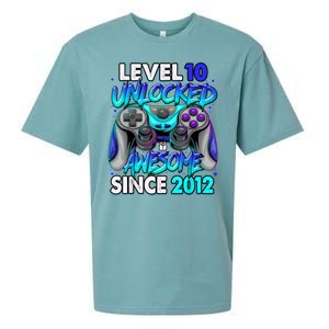 Level 10 Unlocked Awesome Since 2012 10th Birthday Sueded Cloud Jersey T-Shirt