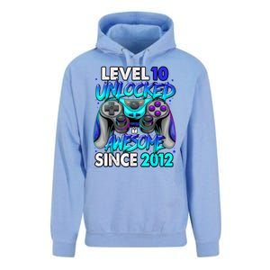 Level 10 Unlocked Awesome Since 2012 10th Birthday Unisex Surf Hoodie