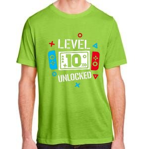 Level 10 Unlocked Birthday, 10th Birthday Boy Gamer, 10 Years Old Gamer Adult ChromaSoft Performance T-Shirt