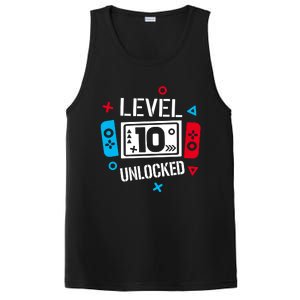 Level 10 Unlocked Birthday, 10th Birthday Boy Gamer, 10 Years Old Gamer PosiCharge Competitor Tank