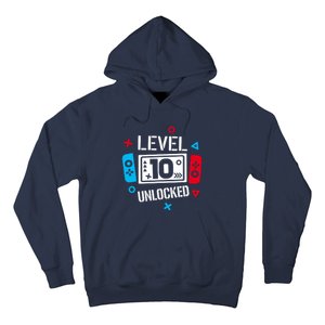 Level 10 Unlocked Birthday, 10th Birthday Boy Gamer, 10 Years Old Gamer Hoodie