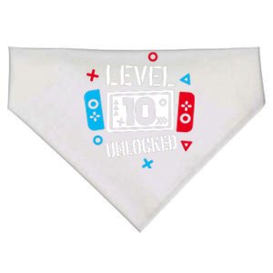 Level 10 Unlocked Birthday, 10th Birthday Boy Gamer, 10 Years Old Gamer USA-Made Doggie Bandana