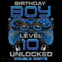 Level 10 Unlocked Awesome Since 2013 10th Birthday Gaming Tall T-Shirt