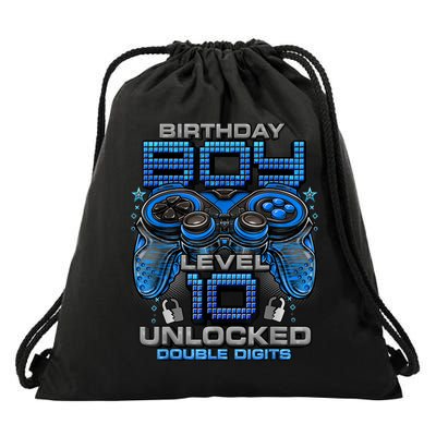 Level 10 Unlocked Awesome Since 2013 10th Birthday Gaming Drawstring Bag