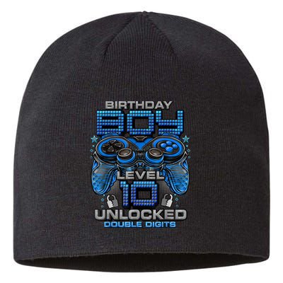 Level 10 Unlocked Awesome Since 2013 10th Birthday Gaming Sustainable Beanie