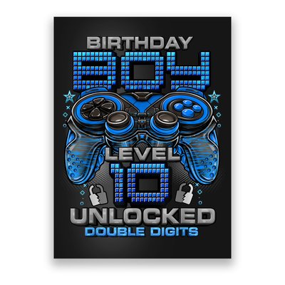 Level 10 Unlocked Awesome Since 2013 10th Birthday Gaming Poster