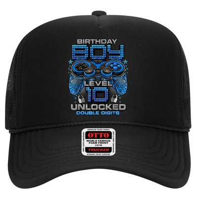 Level 10 Unlocked Awesome Since 2013 10th Birthday Gaming Trucker Hat
