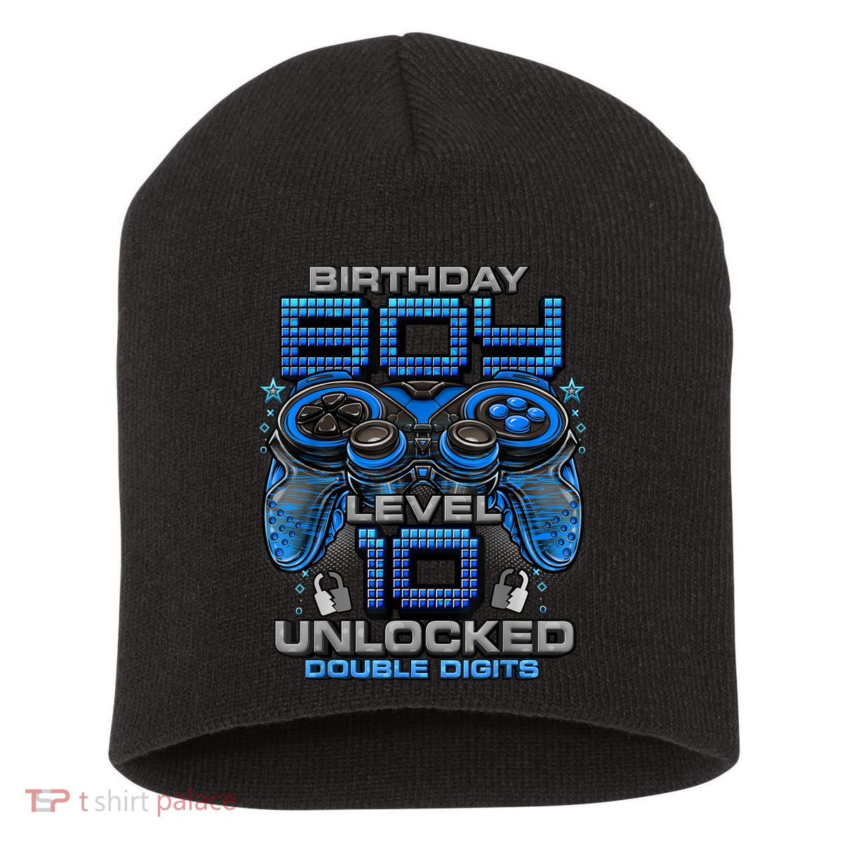 Level 10 Unlocked Awesome Since 2013 10th Birthday Gaming Short Acrylic Beanie