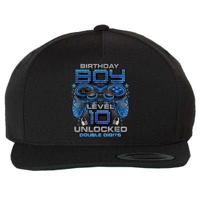 Level 10 Unlocked Awesome Since 2013 10th Birthday Gaming Wool Snapback Cap