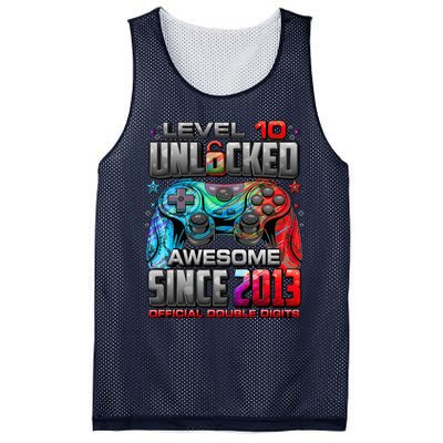 Level 10 Unlocked Awesome Since 2013 10th Birthday Gaming Mesh Reversible Basketball Jersey Tank