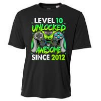 Level 10 Unlocked Awesome 2012 Video Game 10th Birthday Cooling Performance Crew T-Shirt