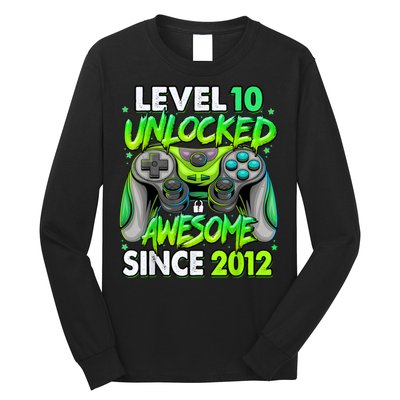 Level 10 Unlocked Awesome 2012 Video Game 10th Birthday Long Sleeve Shirt