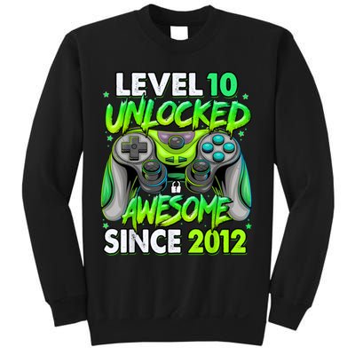 Level 10 Unlocked Awesome 2012 Video Game 10th Birthday Sweatshirt