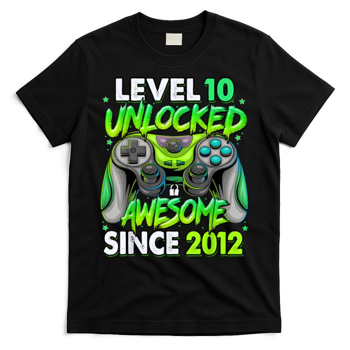 Level 10 Unlocked Awesome 2012 Video Game 10th Birthday T-Shirt