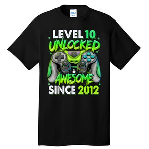 Level 10 Unlocked Awesome 2012 Video Game 10th Birthday Tall T-Shirt