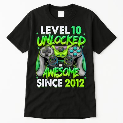 Level 10 Unlocked Awesome 2012 Video Game 10th Birthday Tall T-Shirt