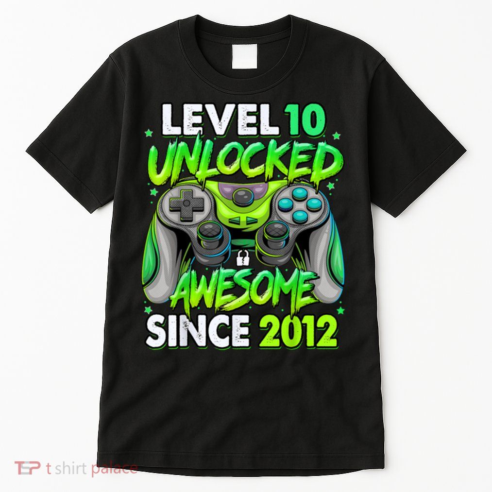 Level 10 Unlocked Awesome 2012 Video Game 10th Birthday Tall T-Shirt