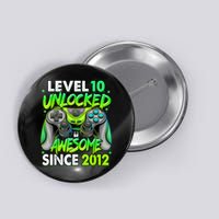 Level 10 Unlocked Awesome 2012 Video Game 10th Birthday Button