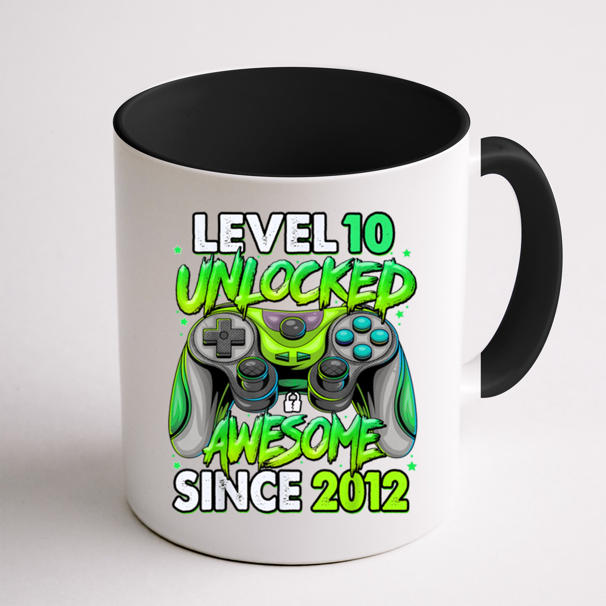 Level 10 Unlocked Awesome 2012 Video Game 10th Birthday Mug