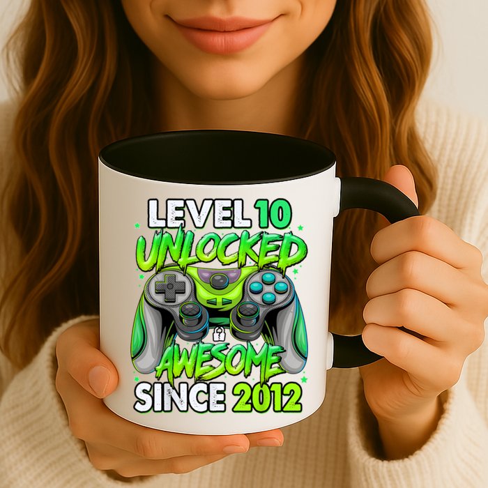 Level 10 Unlocked Awesome 2012 Video Game 10th Birthday Mug