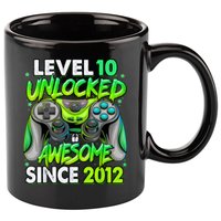 Level 10 Unlocked Awesome 2012 Video Game 10th Birthday 11oz C Handle Ceramic Mug