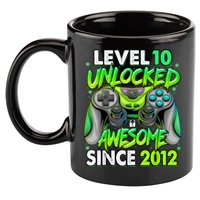 Level 10 Unlocked Awesome 2012 Video Game 10th Birthday 11oz C Handle Ceramic Mug