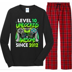 Level 10 Unlocked Awesome 2012 Video Game 10th Birthday Long Sleeve Pajama Set