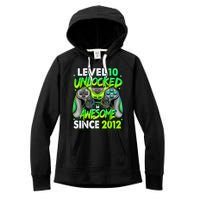 Level 10 Unlocked Awesome 2012 Video Game 10th Birthday Women's Fleece Hoodie