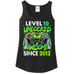 Level 10 Unlocked Awesome 2012 Video Game 10th Birthday Ladies Essential Tank