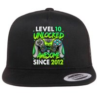Level 10 Unlocked Awesome 2012 Video Game 10th Birthday Flat Bill Trucker Hat