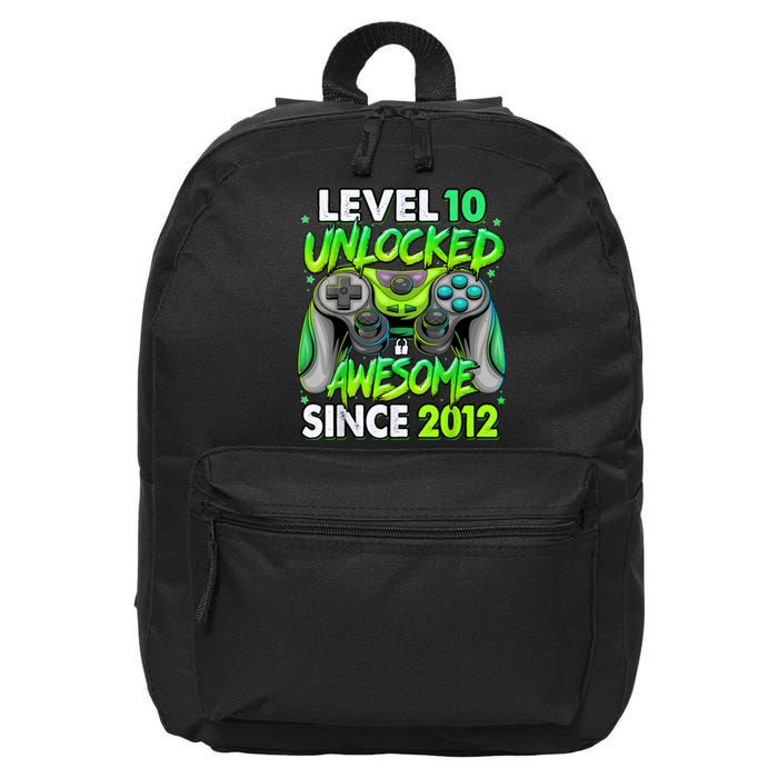 Level 10 Unlocked Awesome 2012 Video Game 10th Birthday 16 in Basic Backpack