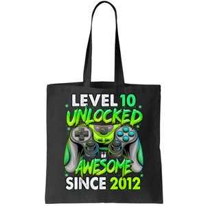 Level 10 Unlocked Awesome 2012 Video Game 10th Birthday Tote Bag