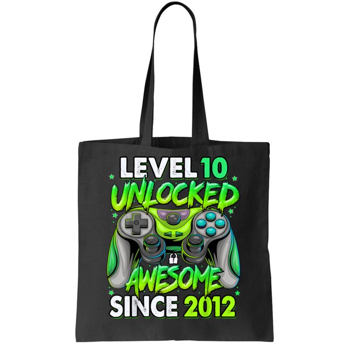 Level 10 Unlocked Awesome 2012 Video Game 10th Birthday Tote Bag