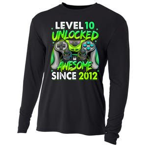 Level 10 Unlocked Awesome 2012 Video Game 10th Birthday Cooling Performance Long Sleeve Crew