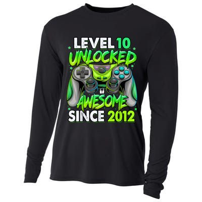 Level 10 Unlocked Awesome 2012 Video Game 10th Birthday Cooling Performance Long Sleeve Crew
