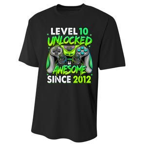 Level 10 Unlocked Awesome 2012 Video Game 10th Birthday Performance Sprint T-Shirt