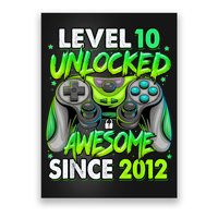 Level 10 Unlocked Awesome 2012 Video Game 10th Birthday Poster