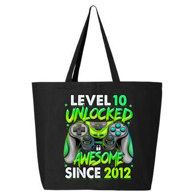 Level 10 Unlocked Awesome 2012 Video Game 10th Birthday 25L Jumbo Tote