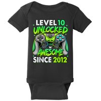 Level 10 Unlocked Awesome 2012 Video Game 10th Birthday Baby Bodysuit