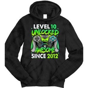 Level 10 Unlocked Awesome 2012 Video Game 10th Birthday Tie Dye Hoodie