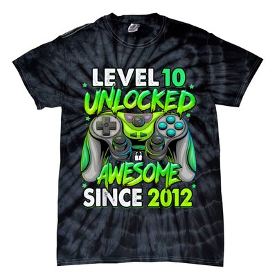 Level 10 Unlocked Awesome 2012 Video Game 10th Birthday Tie-Dye T-Shirt