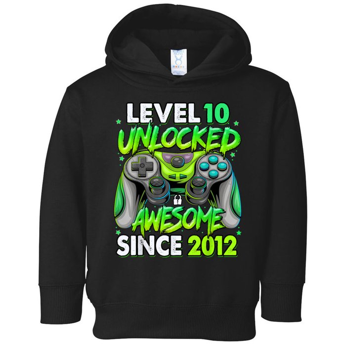 Level 10 Unlocked Awesome 2012 Video Game 10th Birthday Toddler Hoodie