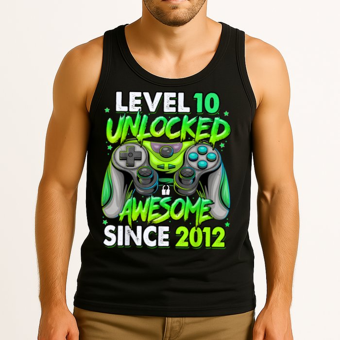 Level 10 Unlocked Awesome 2012 Video Game 10th Birthday Tank Top