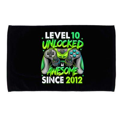 Level 10 Unlocked Awesome 2012 Video Game 10th Birthday Microfiber Hand Towel