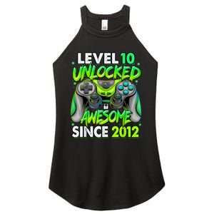 Level 10 Unlocked Awesome 2012 Video Game 10th Birthday Women's Perfect Tri Rocker Tank