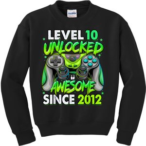 Level 10 Unlocked Awesome 2012 Video Game 10th Birthday Kids Sweatshirt